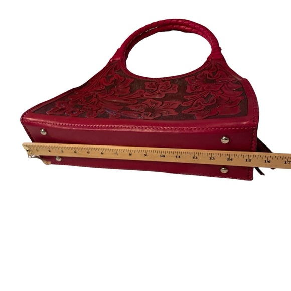 Origenes by David Luna Handbag-Tooled Red
Leather with Darker tooled accents. - Picture 6 of 10